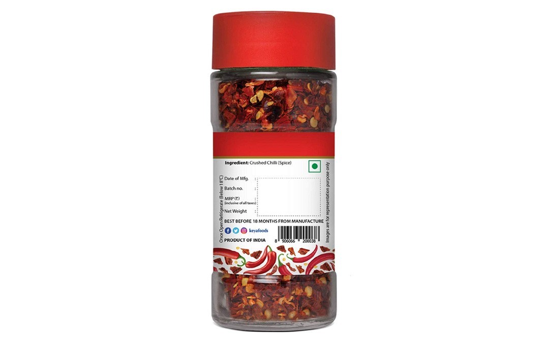 Keya Red Chilli Flakes (Wonder Hot)   Bottle  40 grams